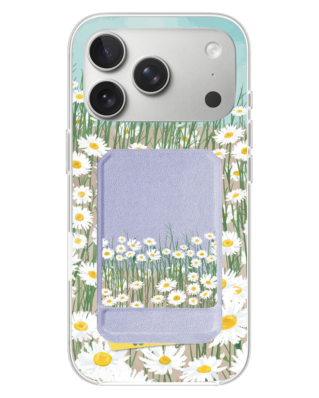 iPhone Magnetic Multifold Wallet - Oil Painting Daisy