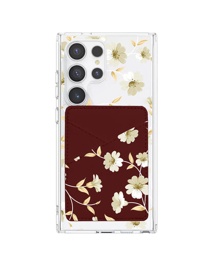 Android Phone Wallet Case - White Magnolia