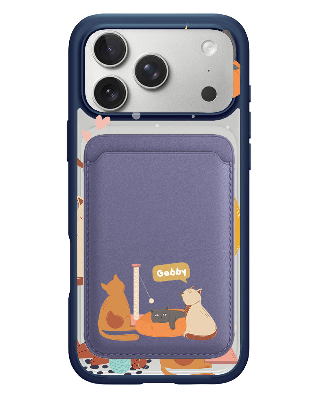 iPhone Magnetic Wallet Case - Playful Cat