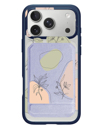 iPhone Magnetic Multifold Wallet - Sketchy Flower