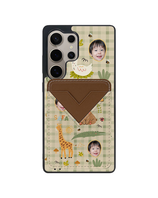 Android Avant Wallet Case - Face Grid Safari