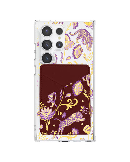 Android Phone Wallet Case - Tiger & Floral 4.0