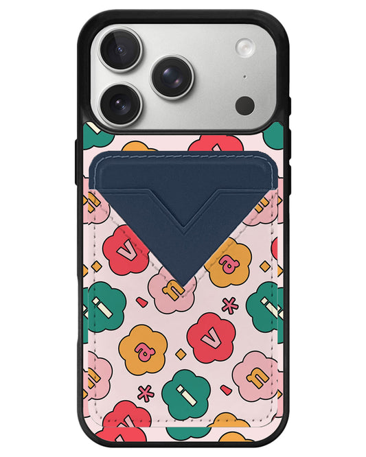 iPhone Avant Wallet Case - Flower Petals Monogram 3.0
