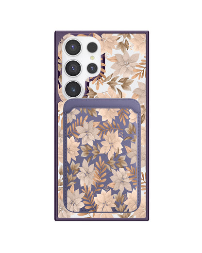 Android Magnetic Wallet Case - Rustic Lily