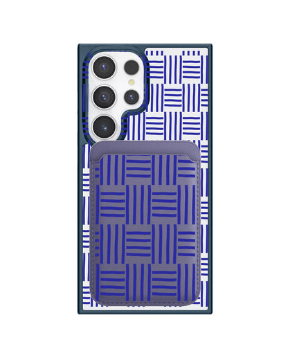 Android Magnetic Wallet Case - Naval Checkered