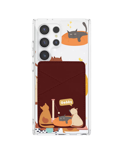 Android Phone Wallet Case - Playful Cat