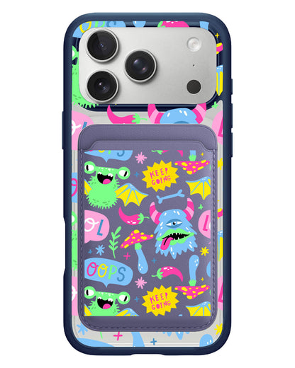 iPhone Magnetic Wallet Case - Monster Say Keep Going