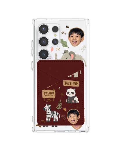Android Phone Wallet Case - Face Grid Safari 2.0