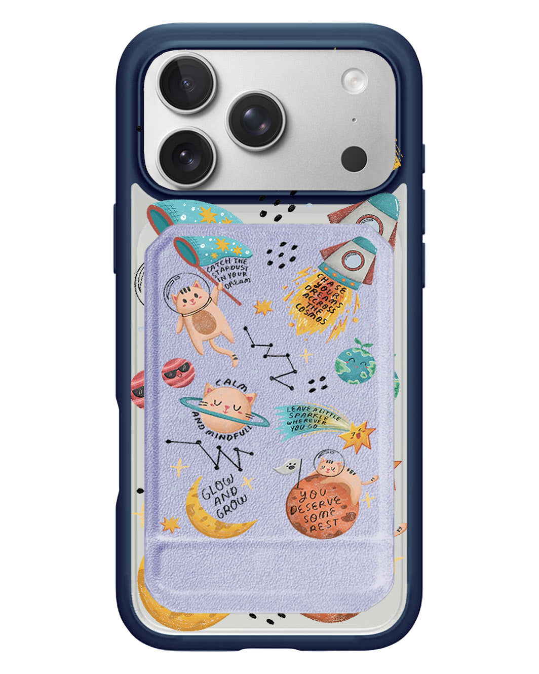 iPhone Magnetic Multifold Wallet - Spaceship