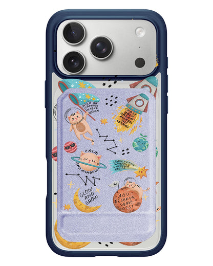 iPhone Magnetic Multifold Wallet - Spaceship
