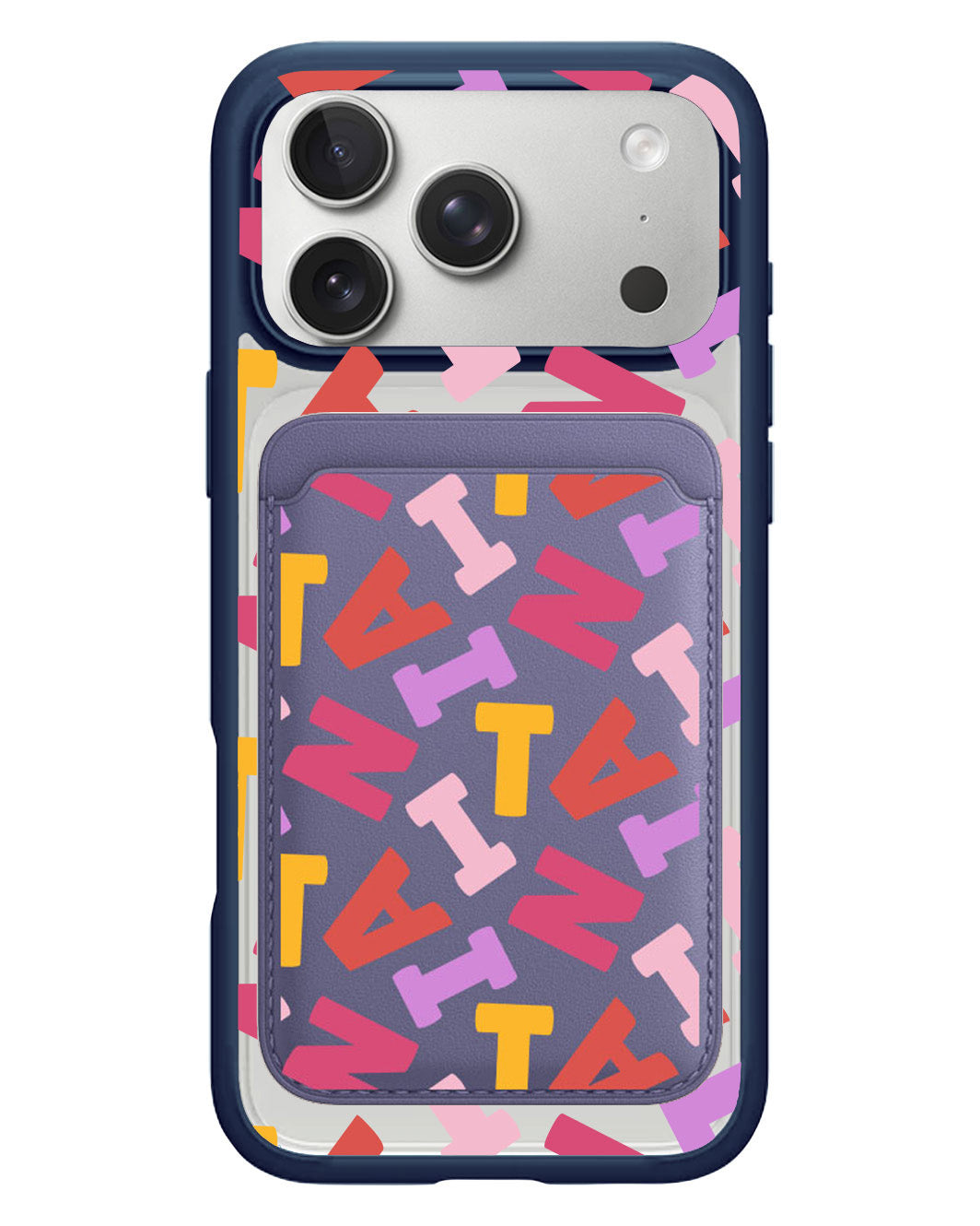 iPhone Magnetic Wallet Case - Scattered Monogram 1.0
