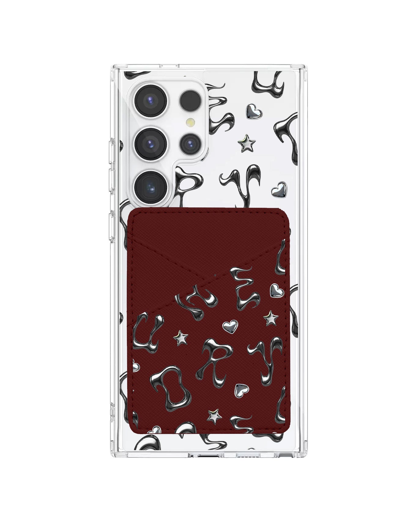 Android Phone Wallet Case - Chrome Monogram 2.0