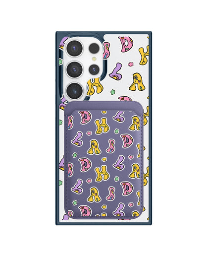 Android Magnetic Wallet Case - Playful Monogram 7.0