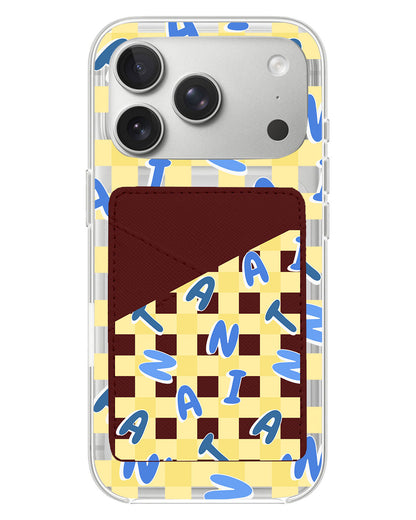 iPhone Phone Wallet Case - Checkered Monogram 3.0