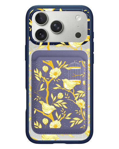 iPhone Magnetic Wallet Case - Lovebird Monochrome 2.0