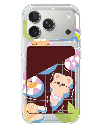 iPhone Phone Wallet Case - Pool Party Pink