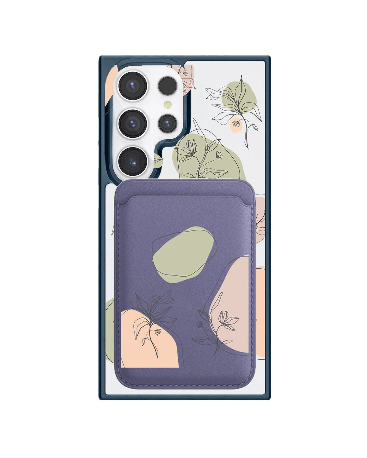 Android Magnetic Wallet Case - Sketchy Flower