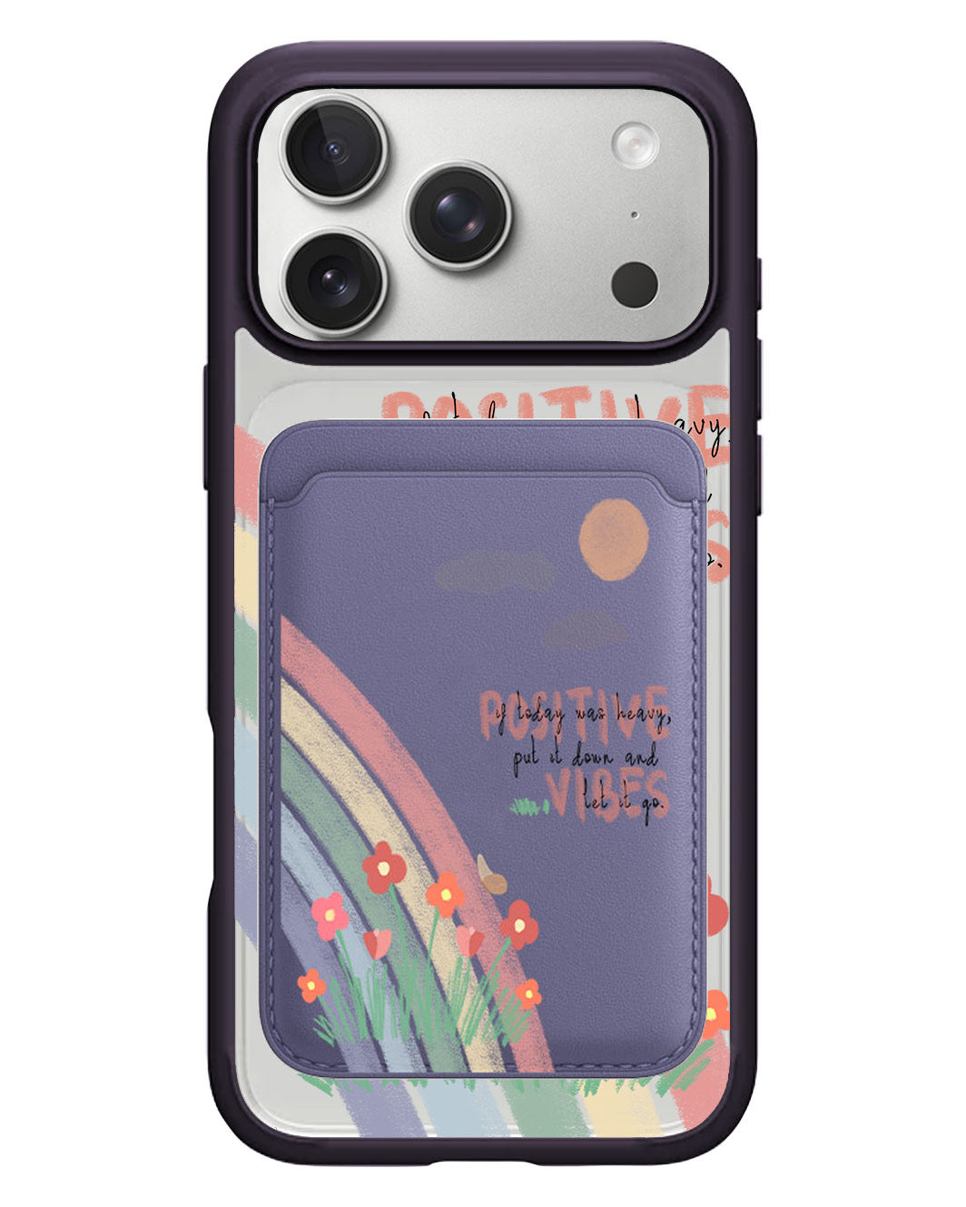iPhone Magnetic Wallet Case - Positive Vibes