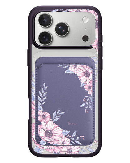 iPhone Magnetic Wallet Case - Pink Blossom