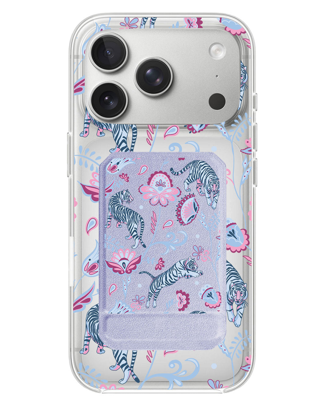 iPhone Magnetic Multifold Wallet - Tiger & Floral 3.0