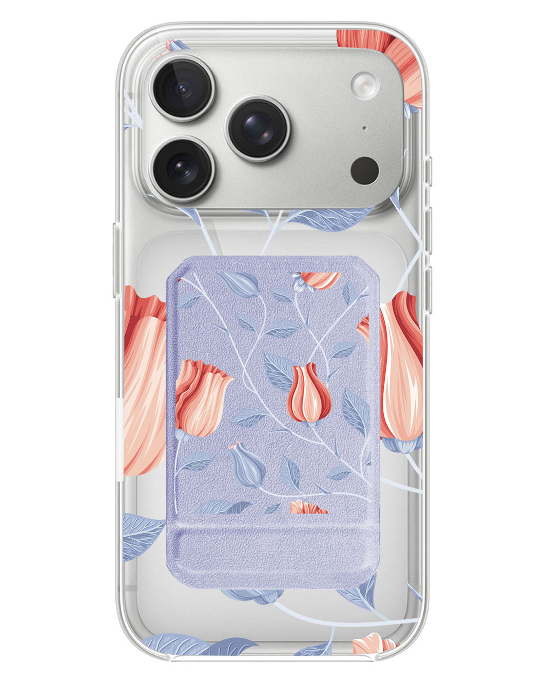 iPhone Magnetic Multifold Wallet - Tulips