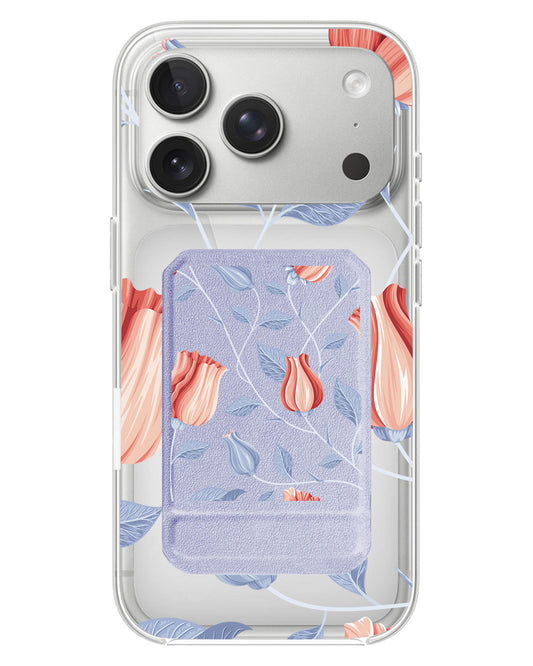 iPhone Magnetic Multifold Wallet - Tulips