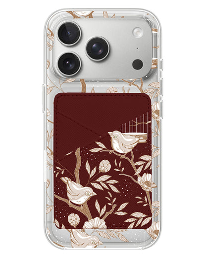 iPhone Phone Wallet Case - Lovebird Monochrome 3.0