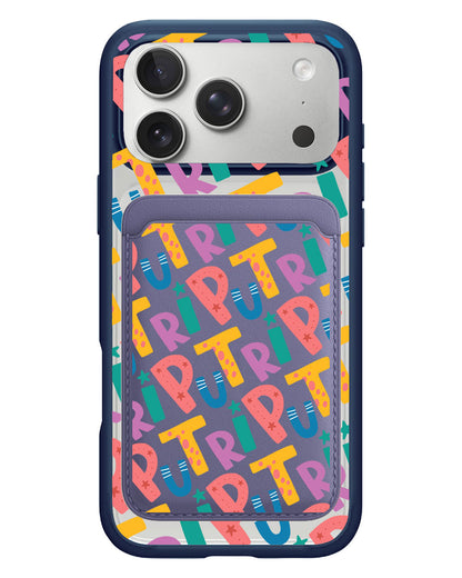 iPhone Magnetic Wallet Case - Playful Monogram 4.0