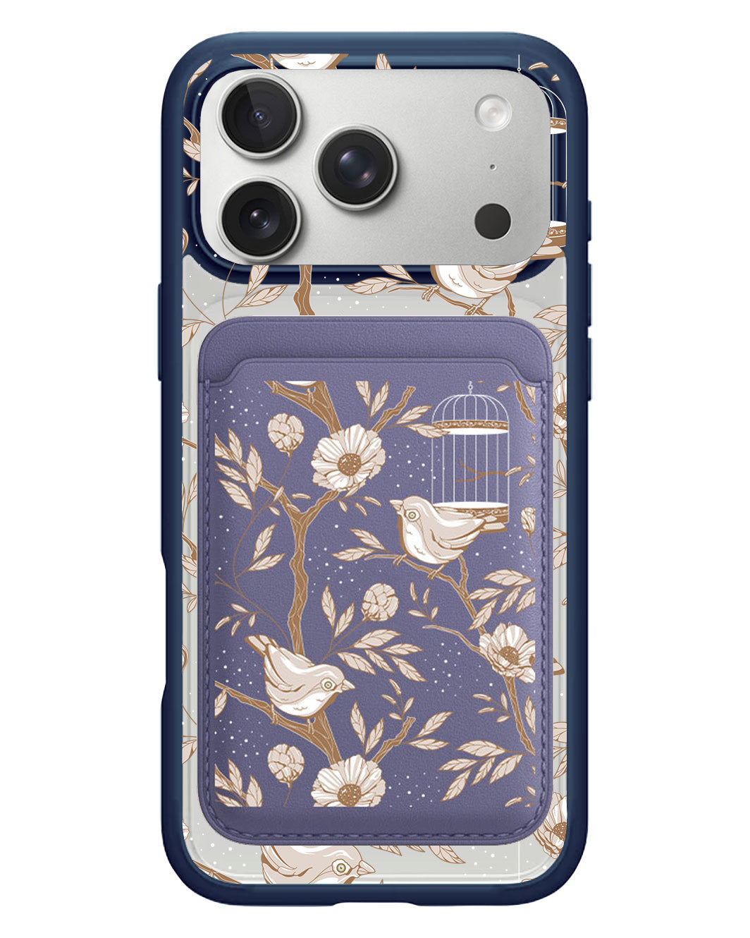 iPhone Magnetic Wallet Case - Lovebird Monochrome 3.0