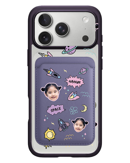 iPhone Magnetic Wallet Case - Face Grid Space