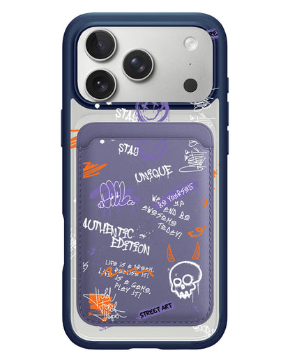 iPhone Magnetic Wallet Case - Graffiti