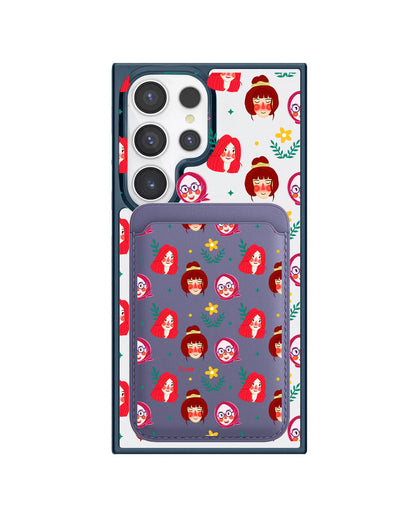 Android Magnetic Wallet Case - Lovely Faces