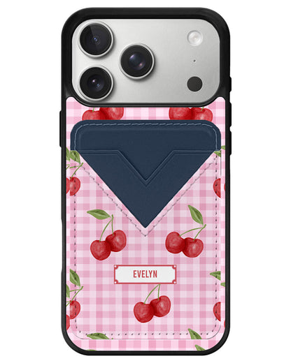 iPhone Avant Wallet Case - Cherry Tartan