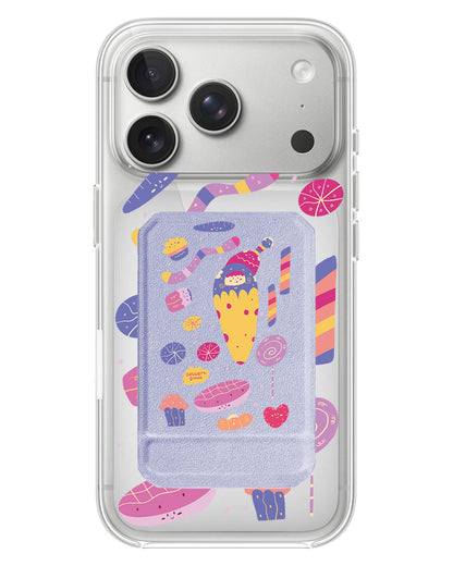 iPhone Magnetic Multifold Wallet - Dessert Doodle