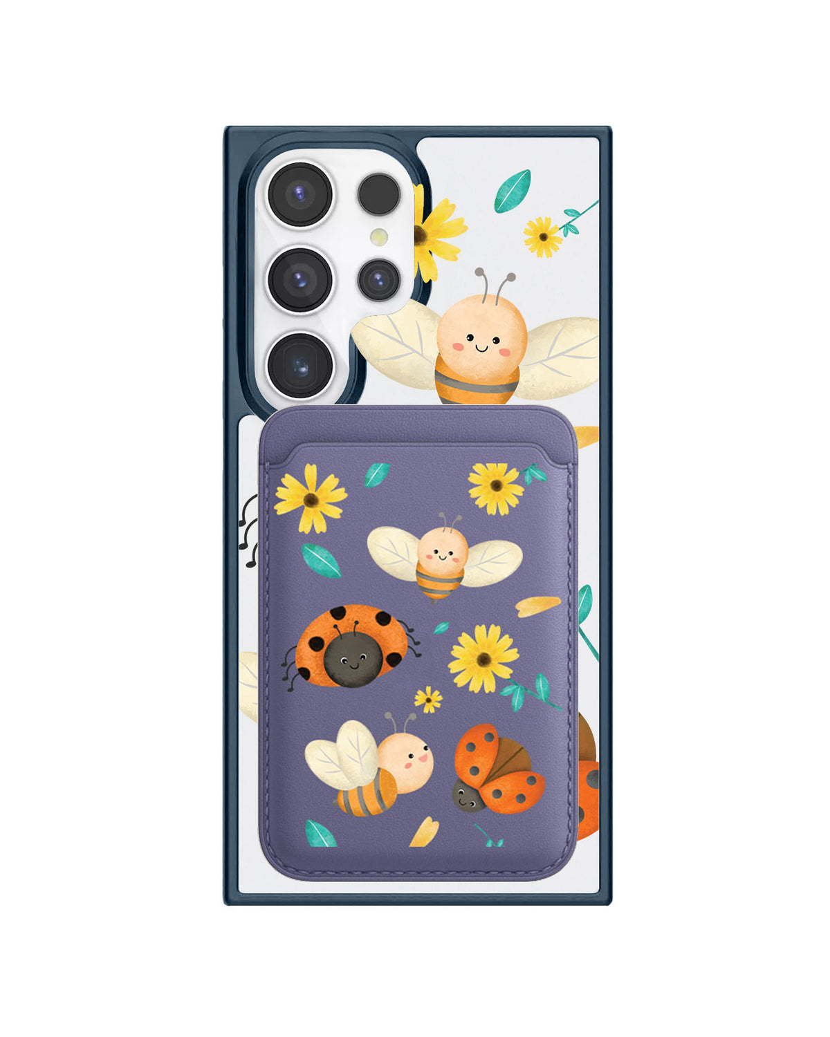 Android Magnetic Wallet Case - Lady Bug & Bee