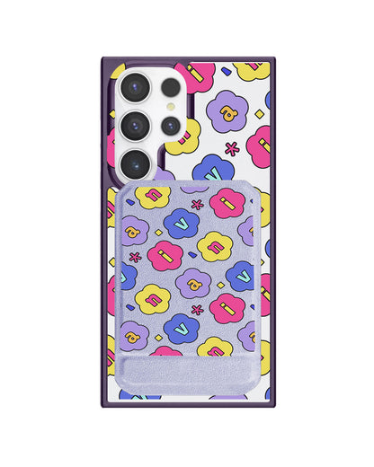 Android Magnetic Multifold Wallet - Flower Petals Monogram 2.0