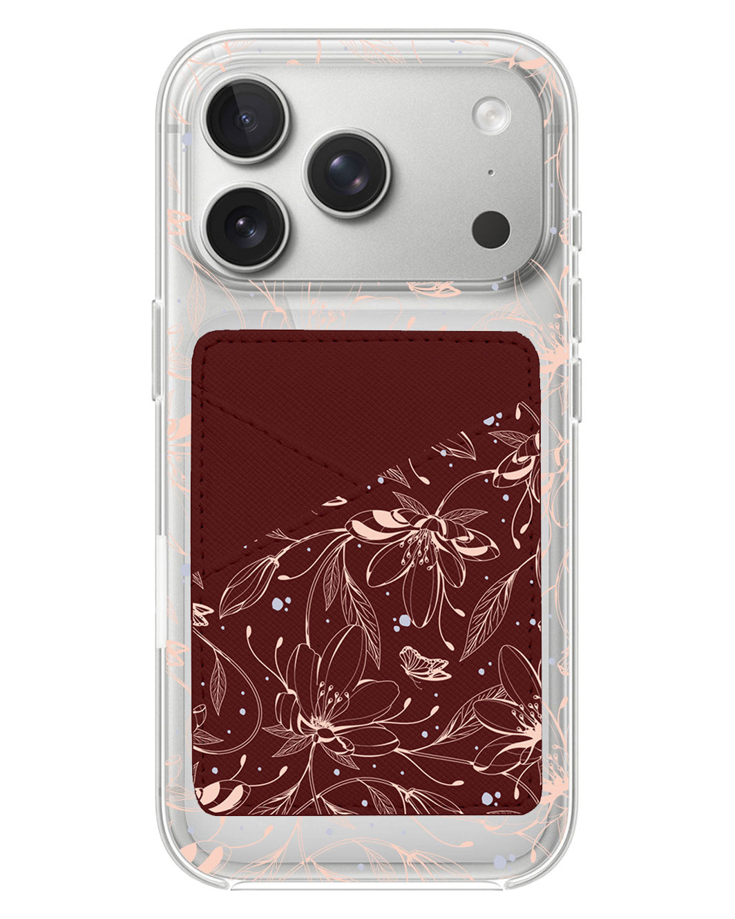 iPhone Phone Wallet Case - Sketchy Flower & Butterfly 1.0