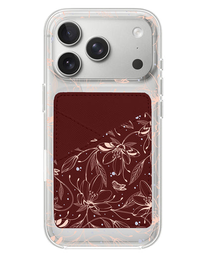 iPhone Phone Wallet Case - Sketchy Flower & Butterfly 1.0