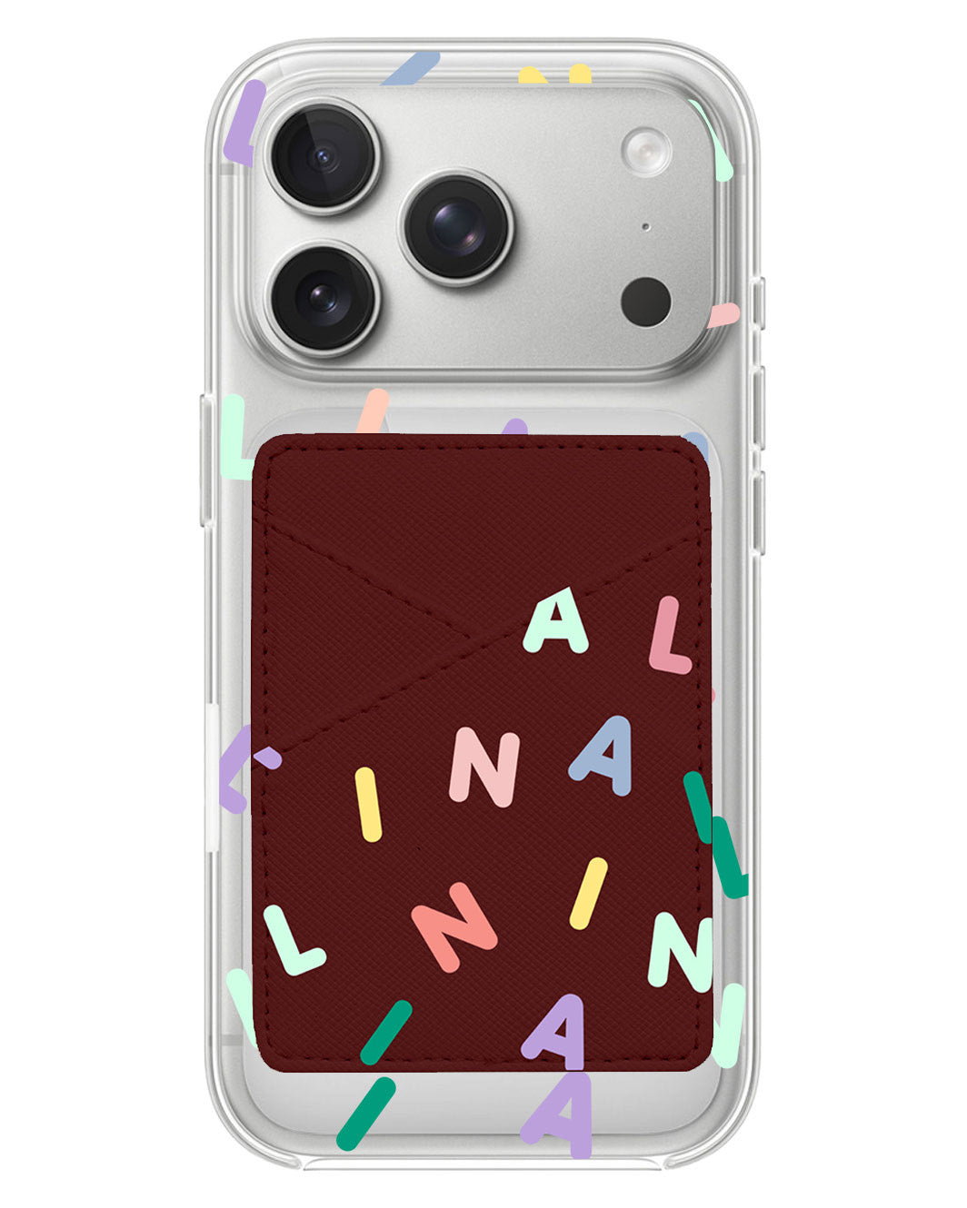 iPhone Phone Wallet Case - Monogram 2.0 Rainbow