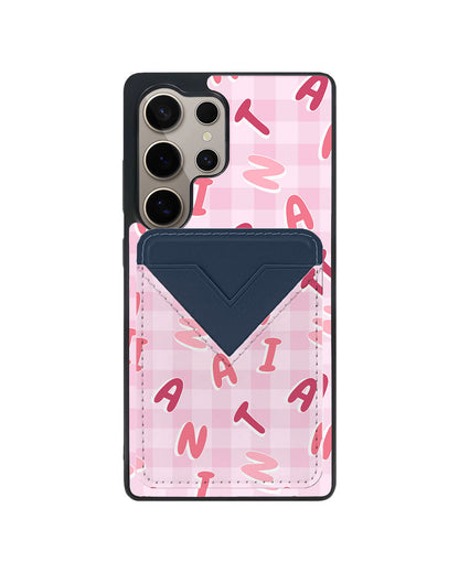 Android Avant Wallet Case - Custom Monogram 3.0 Checkered 1.0
