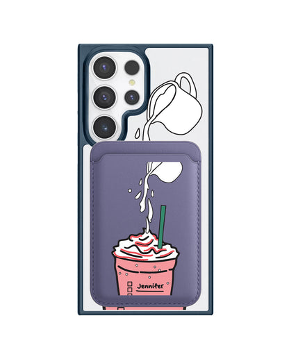 Android Magnetic Wallet Case - Frappe Rasberry