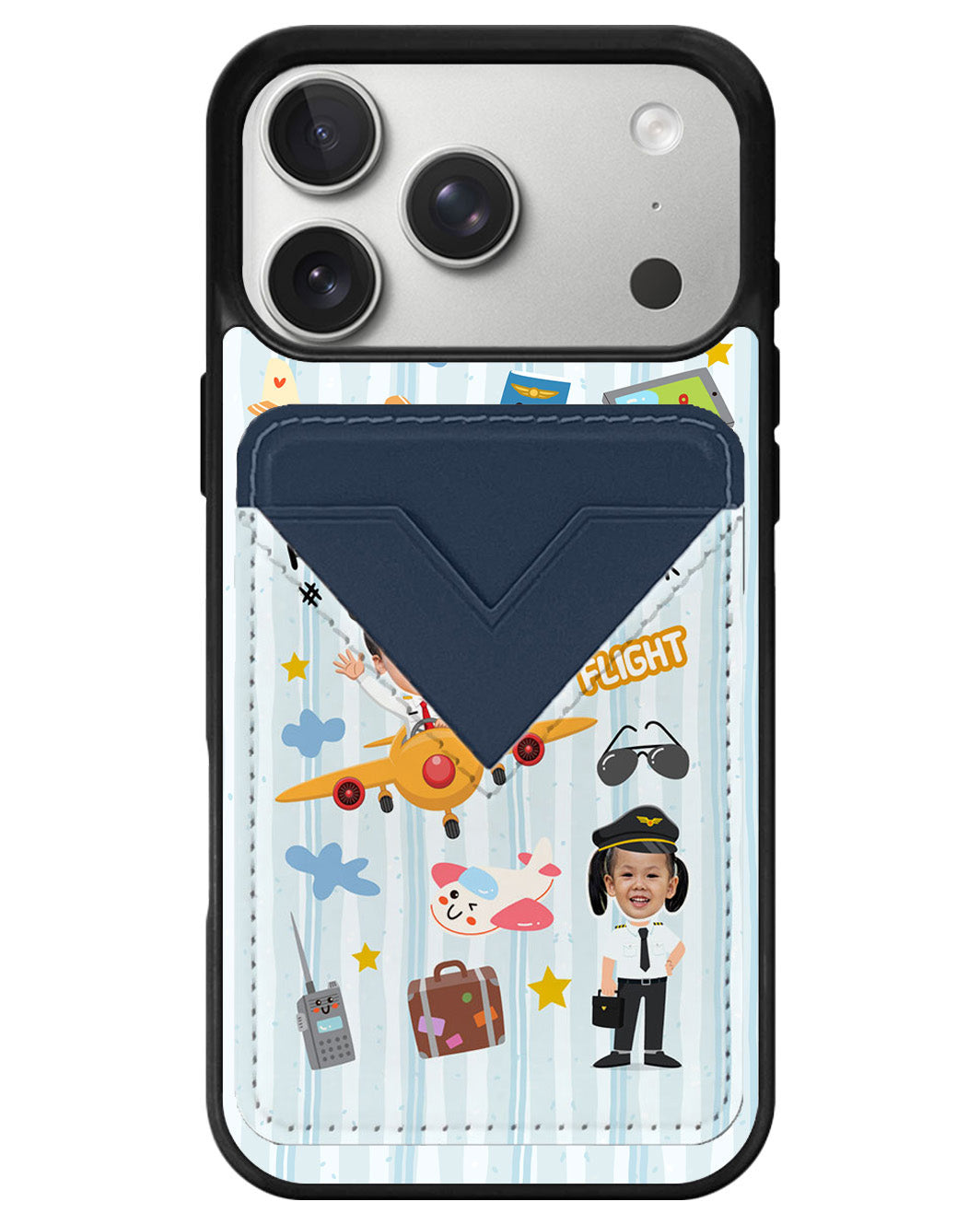 iPhone Avant Wallet Case - Face Grid Dream Pilot