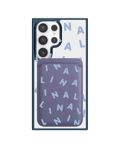 Android Magnetic Wallet Case - Monogram 2.0 Blue