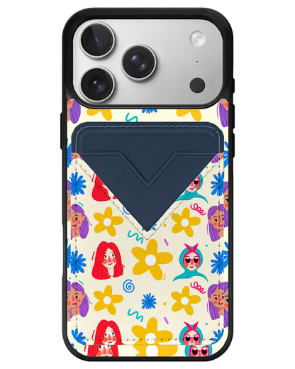 iPhone Avant Wallet Case - Daisy Faces