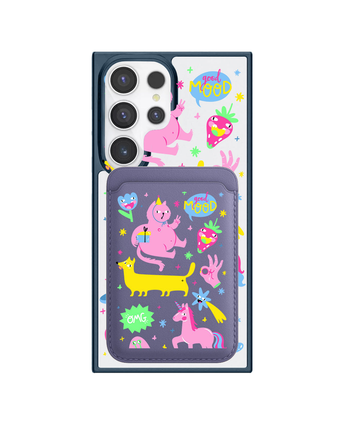 Android Magnetic Wallet Case - Monster Say Good Mood