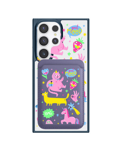 Android Magnetic Wallet Case - Monster Say Good Mood