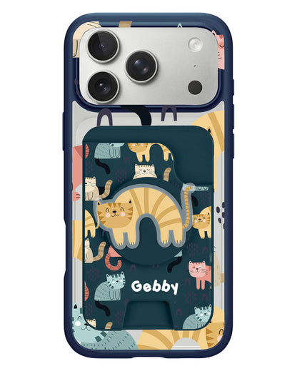 iPhone Magpop Wallet - Rainbow Meow