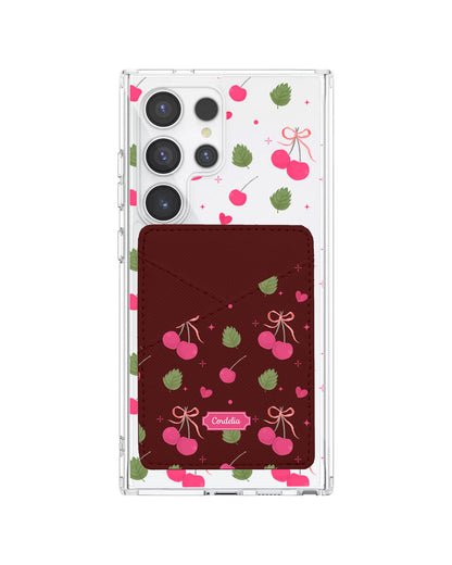 Android Phone Wallet Case - Coquette Cherry