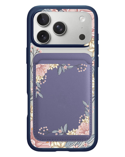 iPhone Magnetic Wallet Case - Pink Florals