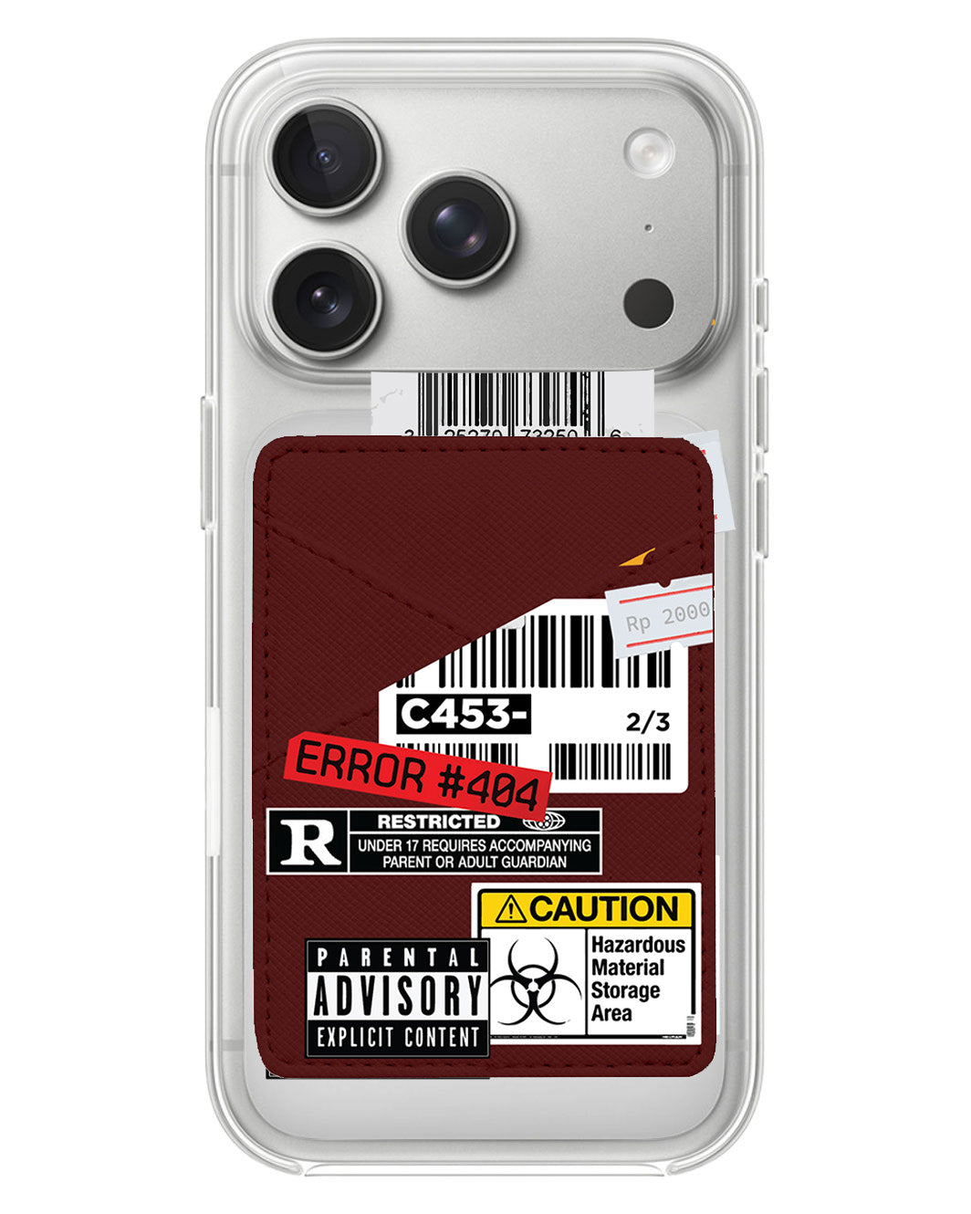 iPhone Phone Wallet Case - Label Sticker Pack